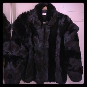 Black rabbit fur